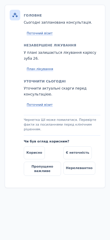 Готовий огляд перед візитом на телефоні