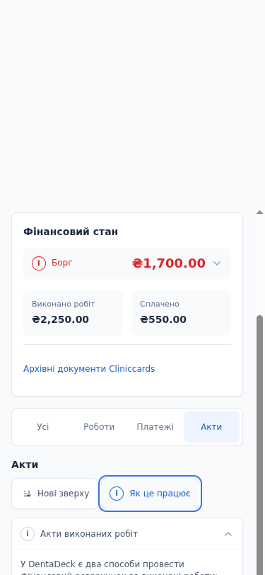Довідка про акти на телефоні